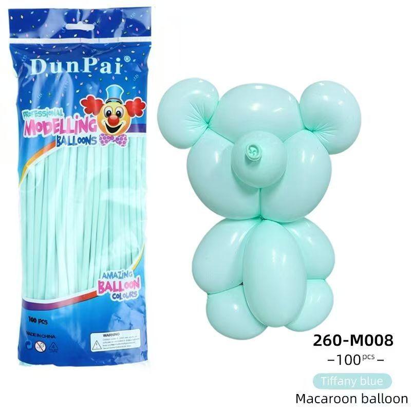 Macaron 260 Magic Long Balloons 1.8g for Creative Shapes & Party Decorations