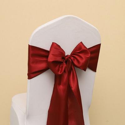 Butterfly Ties Satin Chair Sashes Self Tie Elegant Design Chair Ribbon Ties Chair Cover Decoration Banquet Event Hotel
