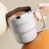 304 Stainless Steel Insulated Coffee Cup with Handle with Lid Water Cup Double Wall Insulated Anti Scalding Drinking Cup