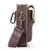 LION VERA Sacoche de Ceinture en Cuir Véritable pour Téléphone Homme Sacoche de Taille Fine Bandoulière