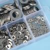 80/105/180/360/580 Pcs Stainless Steel Flat Washers Set Perfect For Home Decor Factory Repair Kitchens