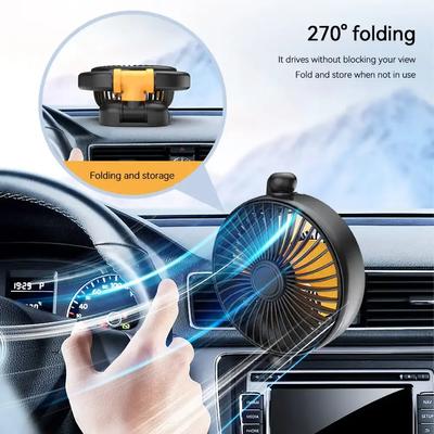 NOWY 5V 12V 24V Elektryczny Chłodnica Samochodowa Niski Poziom Hałasu USB Składany Wentylator Chłodzący Samochód Obrót 360 Stopni Chłodnica Powietrza Samochodowa do Auto SUV Lato