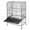 Bird Cage, 930 X 580 X 1510 Mm, Flat Top, Wrought Iron Bird Flight Cage with Perches, Slide-Out Tray and Plastic Feeders, for Blue Tit, Cockatiel,
