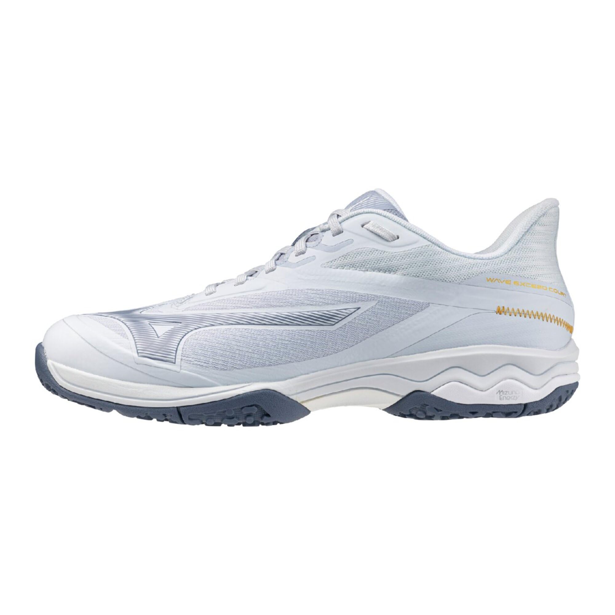 [Mizuno] Tennis Shoes Wave Exceed Court Wide OC Unisex 22.0 cm 3E Ice Gray x Blue