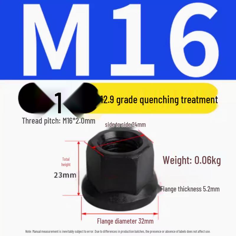 12.9 Grade High Cap Flange Nut with Washer