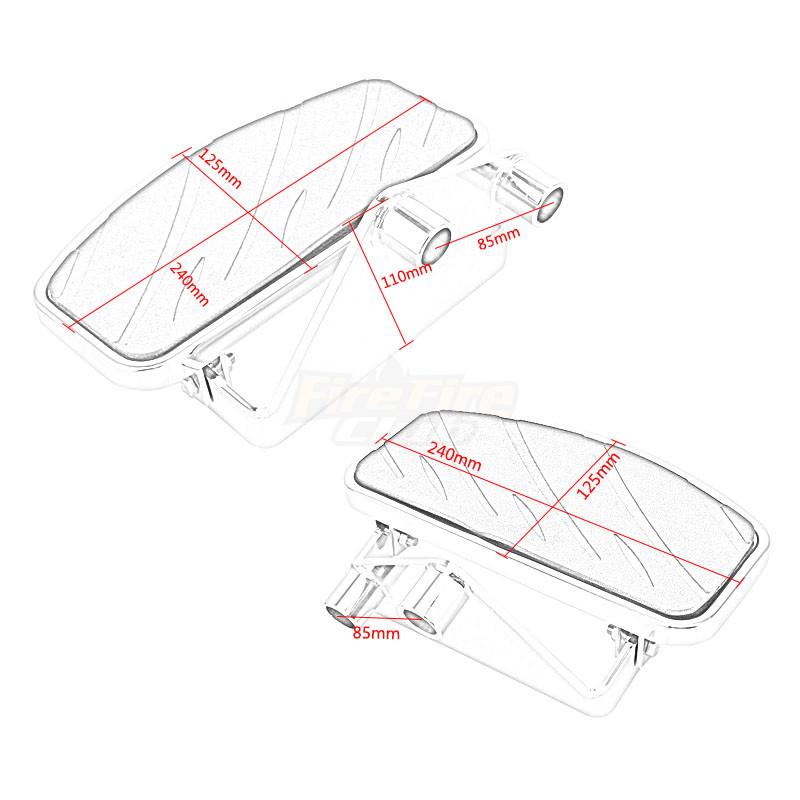 Suport pentru picior pentru motocicletă din față/pasager din spate Suport pentru picioare Tabla de podea pentru Honda Shadow ACE VT400 VT750 1997-2003