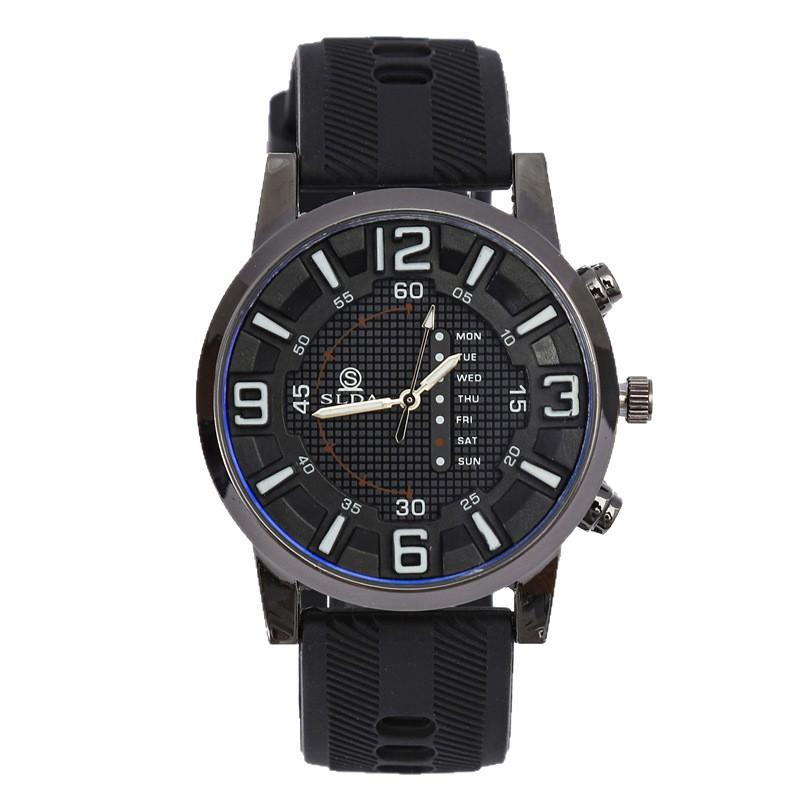 Silicone Band Men's Watch Casual Trendy Student Quartz Wristwatch Fashion Personality