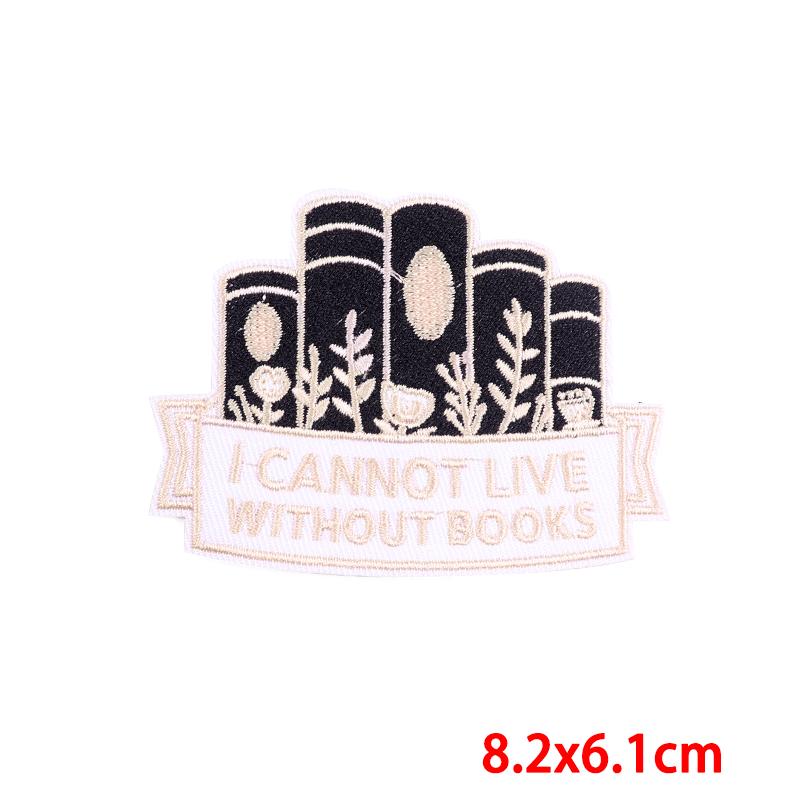 Drinking Coffee Skeleton Patches Skull Finger Letter Embroidery Patch For Clothing Thermoadhesive Patches On Clothes Punk Patch