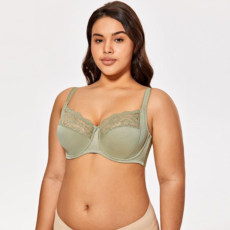 Sexy Lace Bra with Thin Cotton Lining for Large Breasts