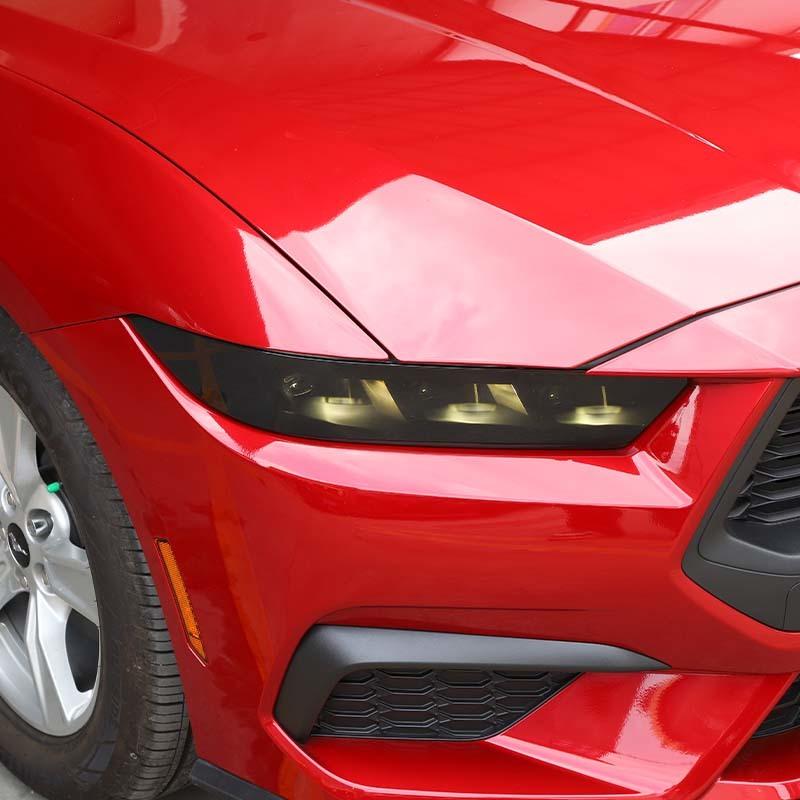 Decoruri ABS pentru Faruri Față pentru Ford Mustang 2024 Up Accesorii Exterioare, Negru Fumuriu