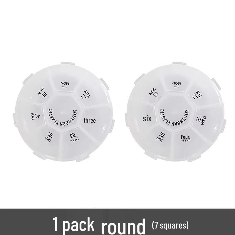 7-Day Portable Pill Organizer: Large Capacity, Morning-Noon-Evening Compartments, Compact Weekly Dispenser