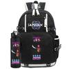 2Pcs/set Anime Printed Backpack with 750Ml Water Bottler for Teenager Student Girl Boy Large Capacity Waterproof Bookbag Gift