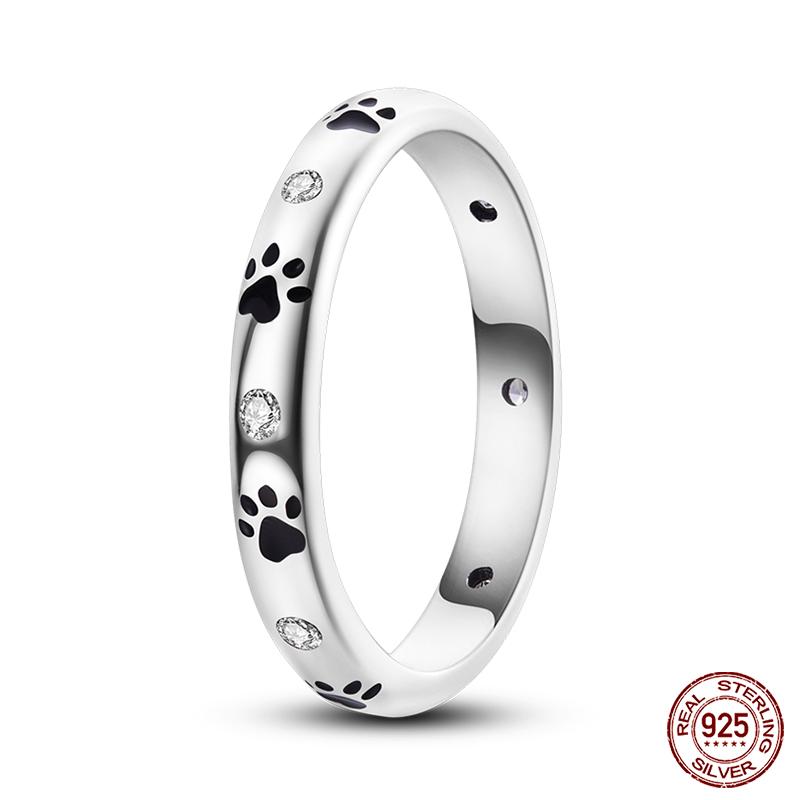 Popular Glow In The Dark Rings For Women 925 Silver Star Moon Sun Rings Sparkling Cubic Zircon Exquisite Jewelry Gifts