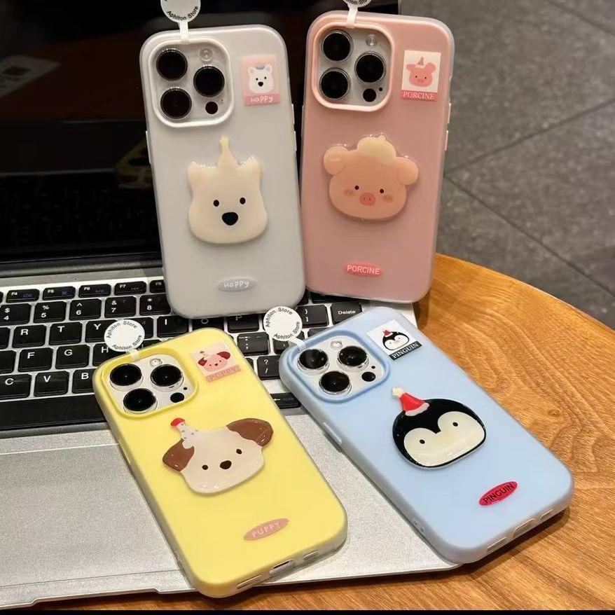 Applicable iphone16promax protective case West Highland puppy skin feeling jelly case Apple 15 creative mobile phone case