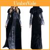 Bezauberndes Damen Böse Königin Gothic Hexenkostüm mit eleganten langen Glockenärmeln