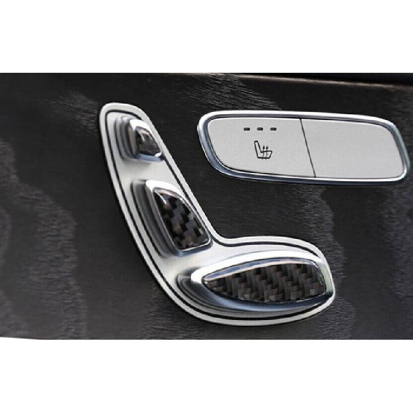 Real Carbon Fiber Seat Adjust Handle For Benz V-Class 2017-20 Button Switch Trim