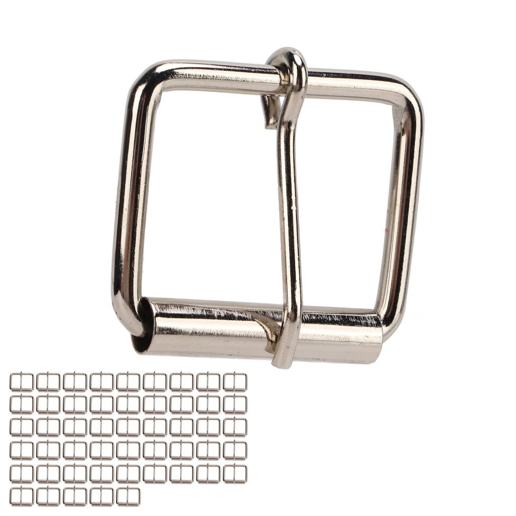 50 Pcs Belt Pin Buckle Metal Adjustable Strap Roller Buckles for Dog Collar Chest Strap Bags Leather Belt