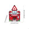 Fire Station Building Kit 3D Puzzle Architecture Model Self Assemble for Layout Accessory