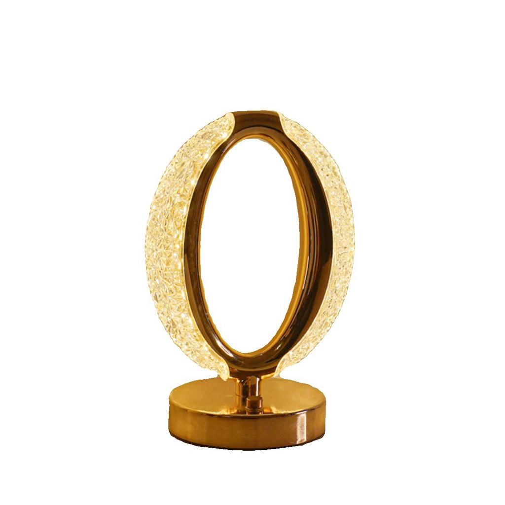 1Pc Crystal Table Lamp, Bedroom Bedside Lamp, Light Luxury, High-end Internet Celebrity Decoration, Ambient Light, Charging Night Light, Camping Light