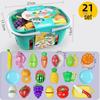 Kids' Pretend Play Kitchen Set: Veggies, Fruits, Burger & Fries