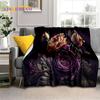 3D Rose Flowers Nordic Romantic Soft Blankets,Keep Warm Throw Blanket Comfortable Blanket for Picnic Beds Sofa Home Bedroom Gift