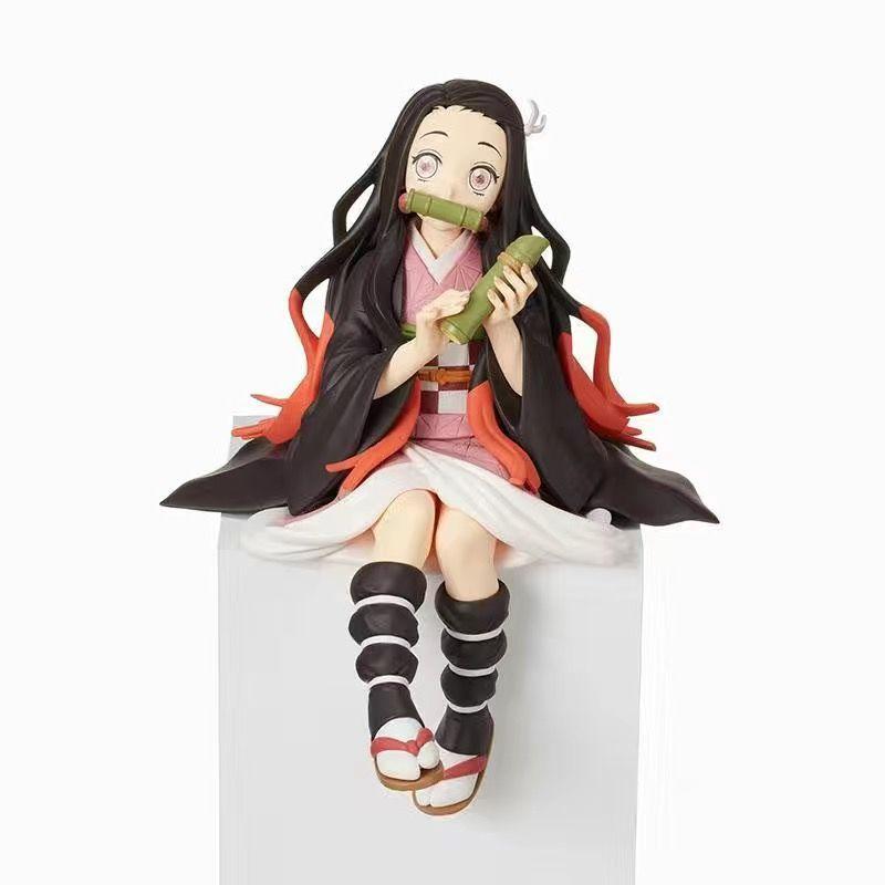 Kimetsu No Yaiba - Rice Ball Tanjiro Nezuko Zenitsu Decorations For Desktop Pc Case And Car Anime Figure Model Doll Toy Gift