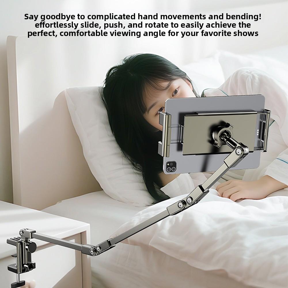 Adjustable Tablet Stand 360-degree Rotation 3 Sections Arms Bedside Phone Holder for 5-12Inch Phone Ipad Pro Mini for Xiaomi