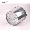 5L Metal Water Bucket with Wooden Handle