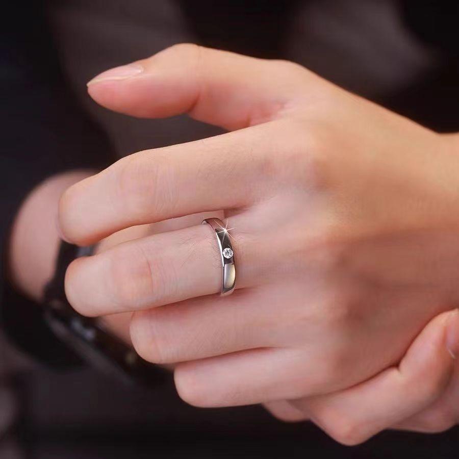 Glatter Damenring, hohes Erscheinungsbild, universeller Diamantring für Damen und Herren, Valentinstagsgeschenk