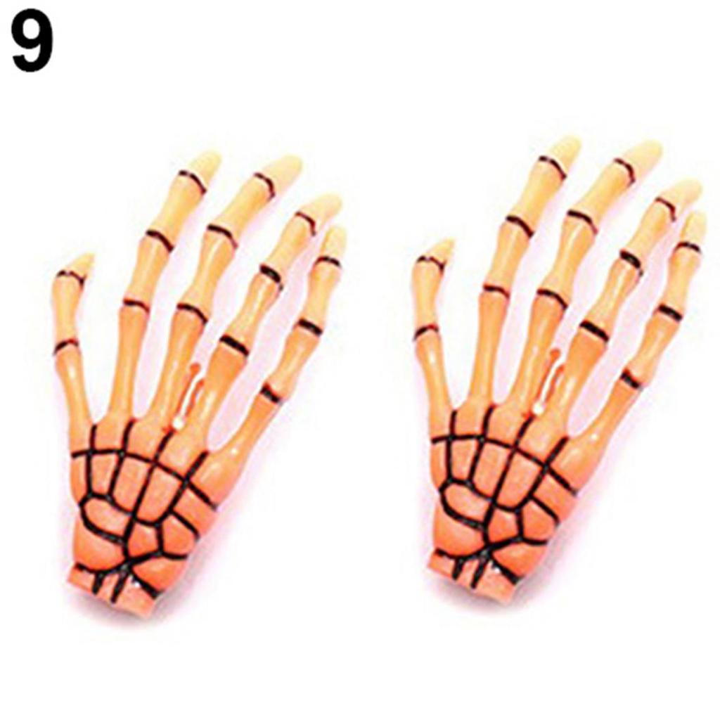 Modische Punk-Schädel-Pfoten-Haarnadel, übertriebener Totenkopf-Knochen-Handkrallen-Haarschmuck