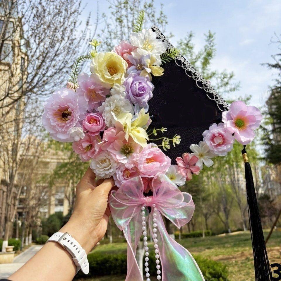 Graduation Flower Hairpin: New Style DIY Master’s Cap for College Student Photos and Gifts