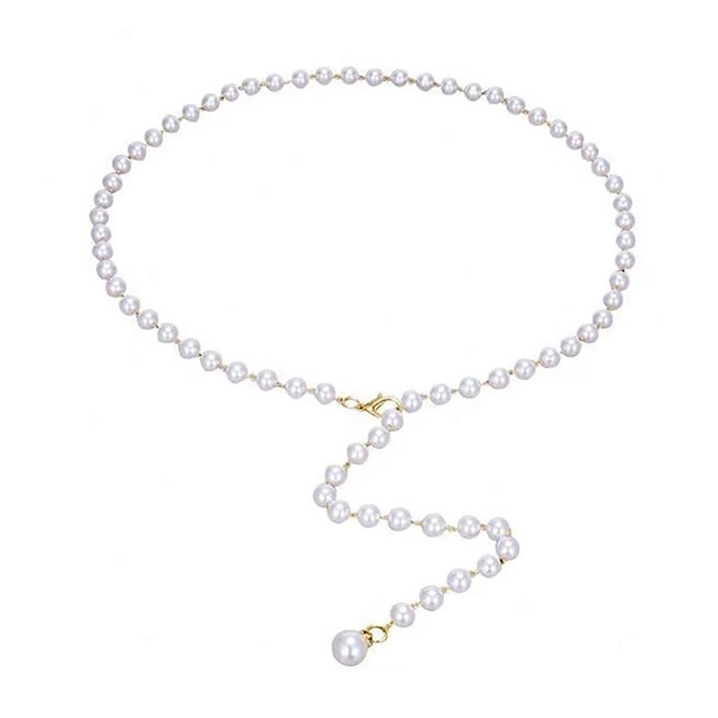 Shimmering Waist Chain for Female Fashion Pearl Wedding Chain Decorative Chain Belt Party Waistband Waist Accessories