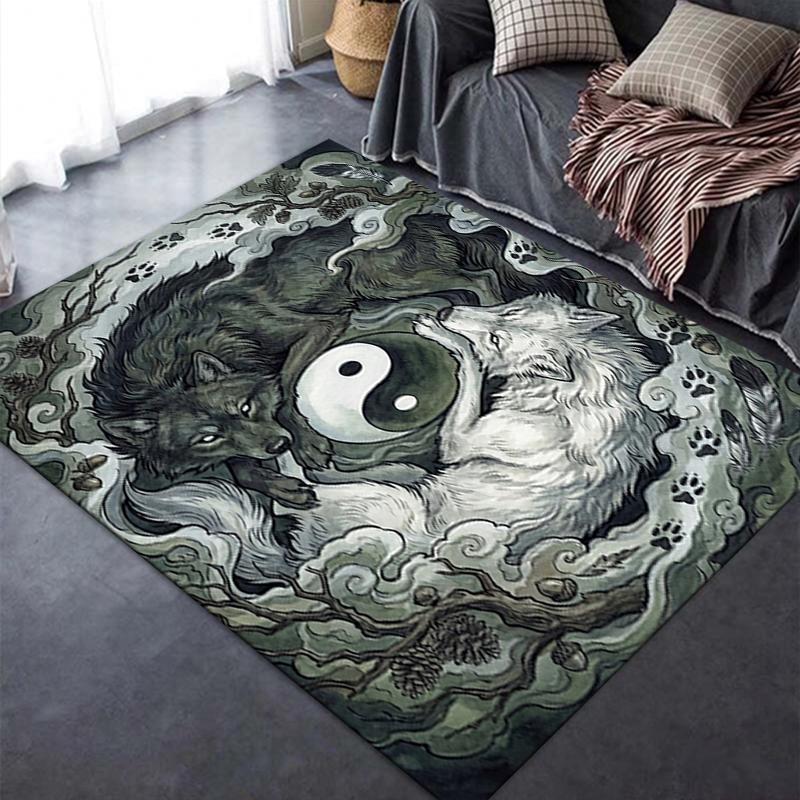 2025 New Tai Chi Animals Carpet Rug for Living Room Bedroom Home Sofa Decoration,Kids play Non-slip Floor Mat105