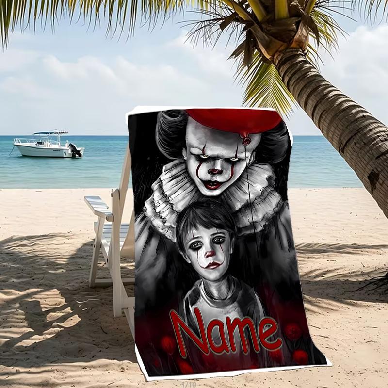 Customizable personalized beach towels Pennywise the Dancing Clown themed designs.Suitable for the beach, yoga, sports;ideal as beach accessories