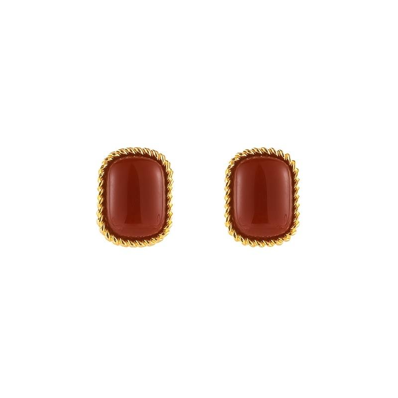 5 Pairs of Women's Fashion Earrings In Burgundy Faux Pearl Design, Suitable for Everyday Wear, Parties, Valentine's Day, or Birthday Gifts