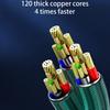 6A 3n1 Nylon Fast Charging Cord for Micro USB Iphone TYPE-C Universal Braided Data Cable Universal Multiple Ports Charger