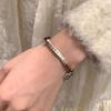 S999 Sterling Silver Six-Character Mantra Red Rope Bracelet - Women's Simple Chinese-Style Design