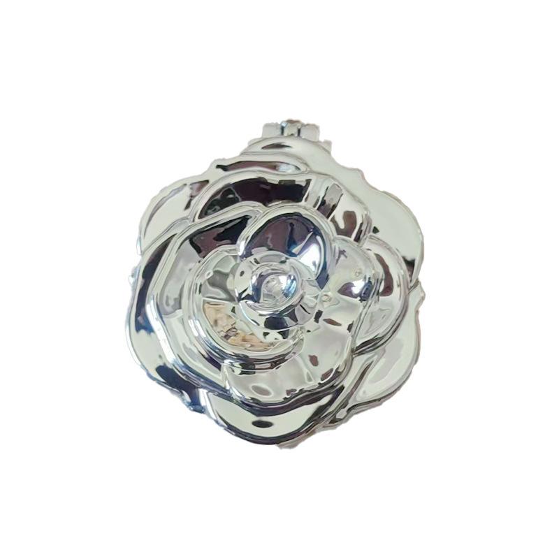 Rose Shaped 2-in-1 Makeup Mirror Air Cushion Comb Portable Mini Massage Comb Hair Brush with Mirror Travel Beatuty Mirrors