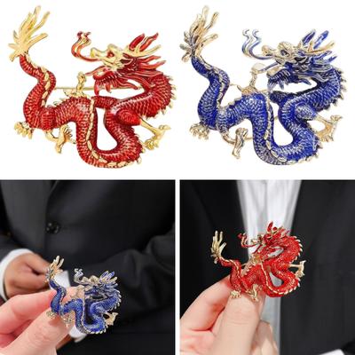 Dragon Animal Brooch Accessory Elegant Costume Jewelry Unique Alloy Suitable for Women Men Birthday