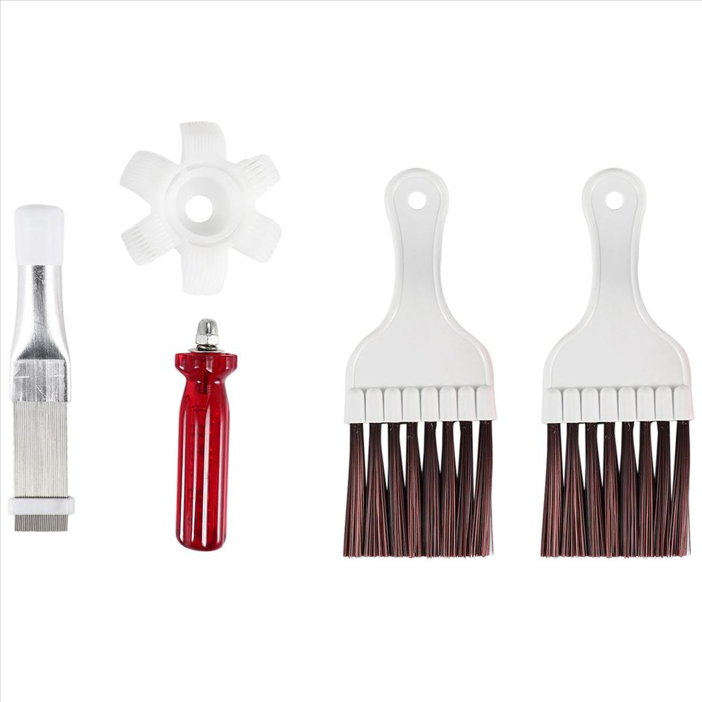 BHBL 4 Pieces Air Conditioner Condenser Fin Cleaning Brush AC Fin Comb Stainless Steel Refrigerator Fin Cleaner Whisk Brush