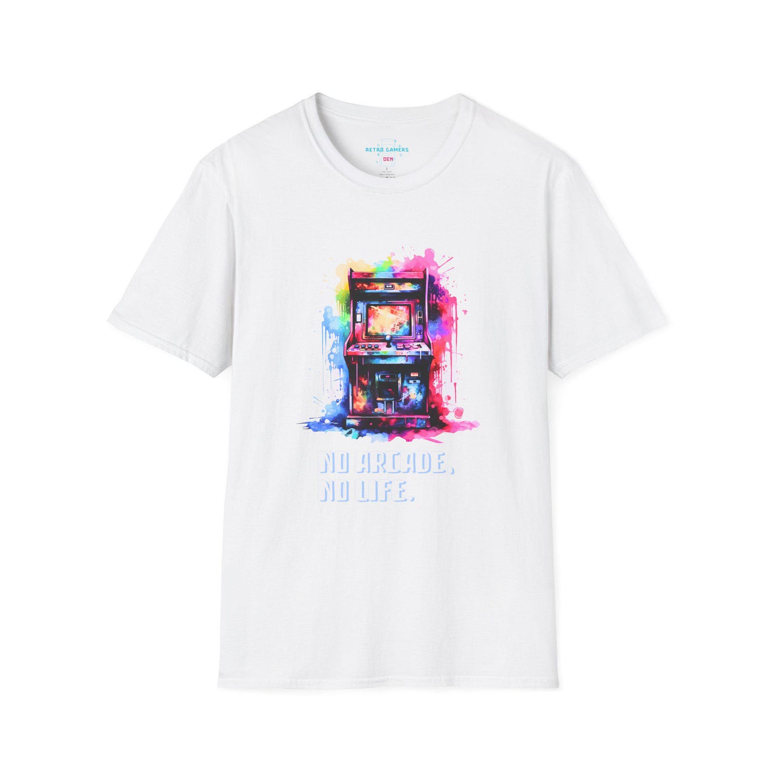 Watercolor Arcade Machine T-Shirt | Retro Gaming Tee 4XL