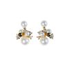 French Light Luxury Zircon Pearl Fireworks Stud Earrings Niche Design Fashion Exquisite Earrings High Sense Versatile Earrings Women