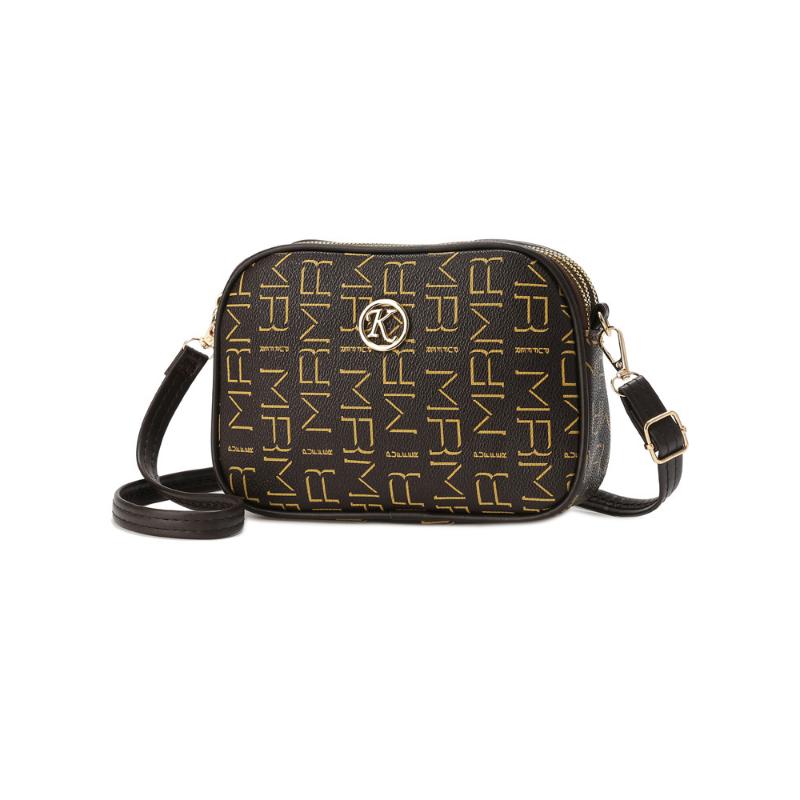 Mom's Mobile Phone Bag, Women's Single-shoulder Bag, Multi-layer Printed Round, Lightweight and Versatile Small Round Bag, Women's Crossbody Bag