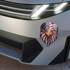 Reflektierender Adleraugen USA-Flagge Aufkleber Patriotischer Autoaufkleber mit 3D-Effekt Hohe Sichtbarkeit Tag & Nacht Wetterfestes Vinyl für Auto LKW SUV