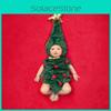 Bezauberndes Weihnachtsbaum Cosplay Baby Mädchen/Junge Neugeborenen Kostüm Weihnachten Ärmelloses Outfit Set