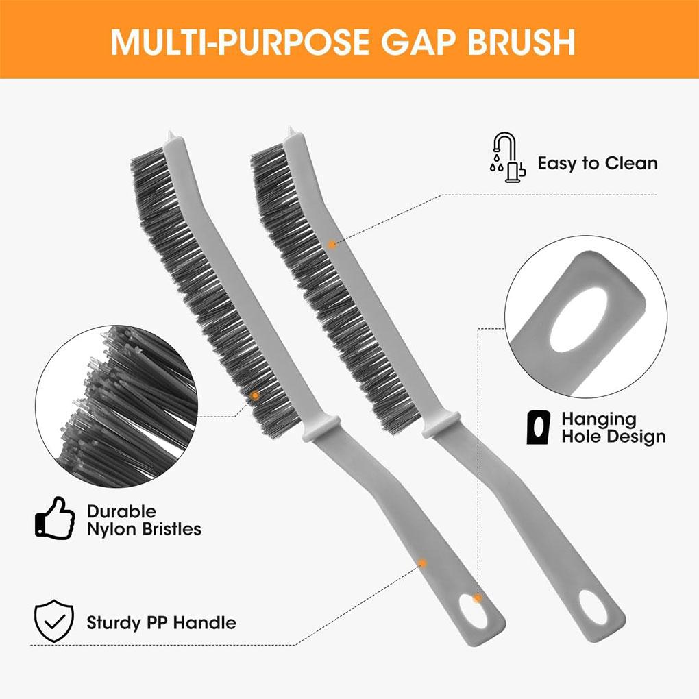 Ergonomic For Easy And Comfortable Cleaning Gap Cleaning Brush Grout Scrub Brushfor Bathroom