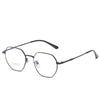 Unisex Polygonal Titanium Eyeglass Frame for High Prescription Myopia with Anti-Blue Light (Model 2275)