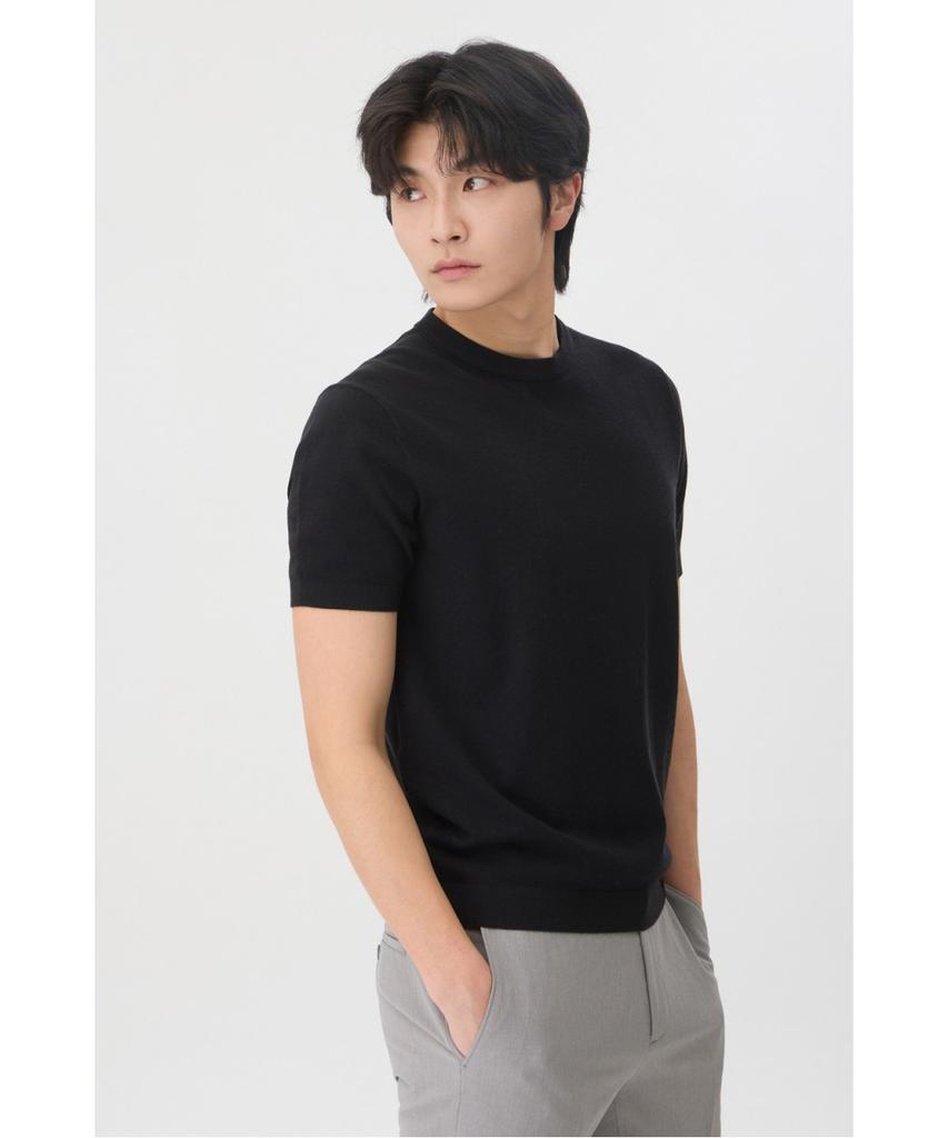 BRENTWOOD [Griffiths] Washable Round Neck Sweater Brwam26451Bkx