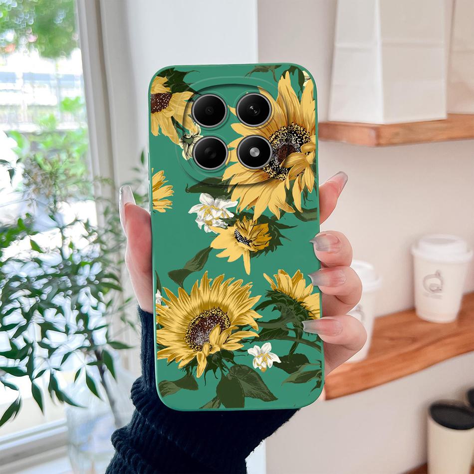 Case For Redmi Note 15 Pro Plus Candy Painted Flower Phone Cover For Redmi Note15 4G 5G Soft Camera Protecion Liquid Back Covers
