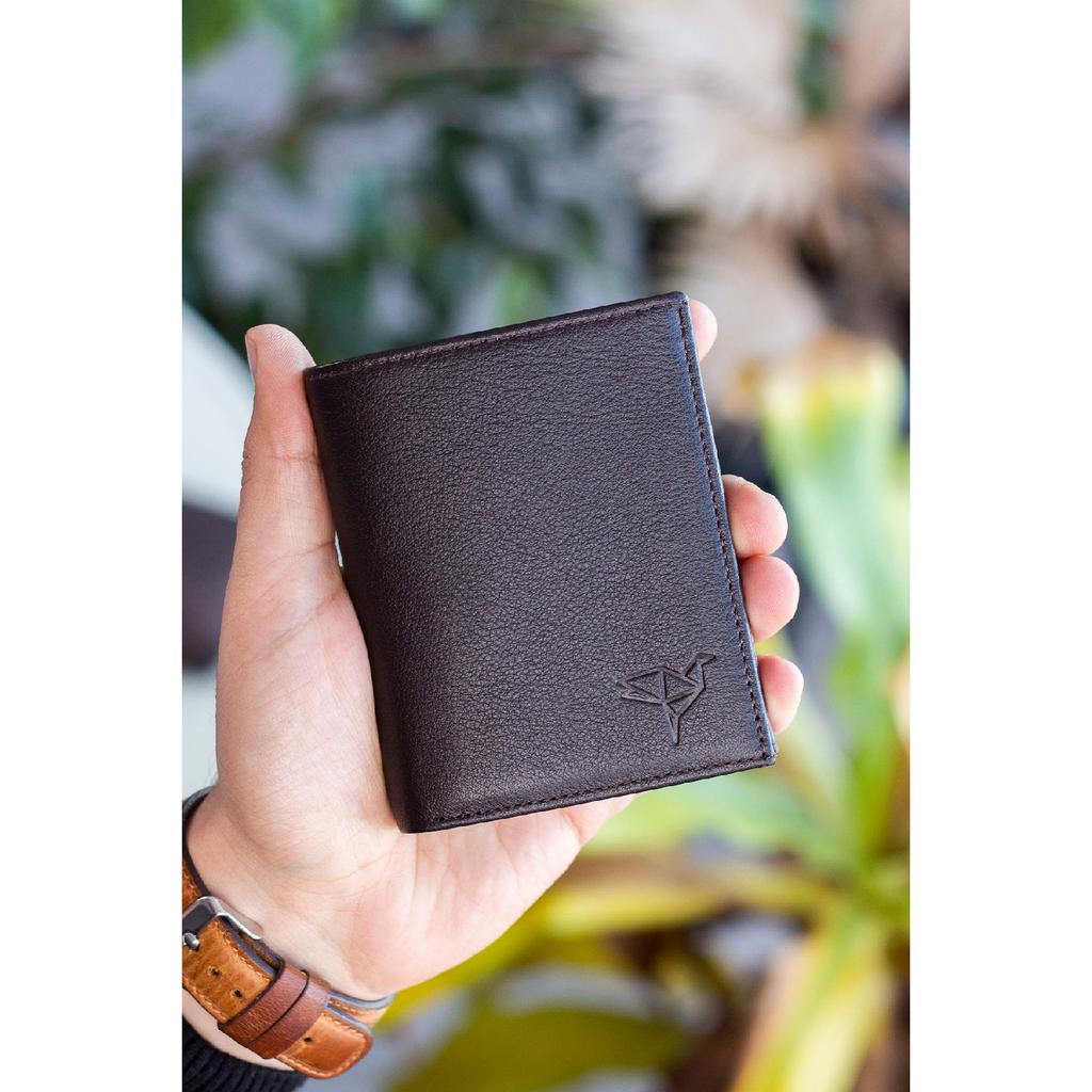 Ekte skinn, svart herre-lommebok Jcksn101